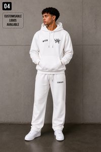Ensemble molletonné lourd 300-500 GSM personnalisé, le plus vendu – Sweat à capuche et pantalon de jogging en molleton technique pour homme, style streetwear oversize, 2 pièces en tissu éponge - Product Image 6