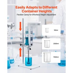 Omogeneizzatore da Laboratorio ad Alta Velocità da 900 W, 2000-28000 RPM, Miscelatore da Laboratorio ad Alto Taglio, Macchina per Emulsionazione per Cosmetici - Product Image 4