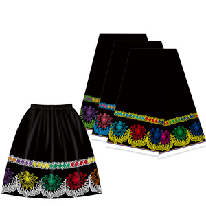 Jupe en coton brodée taille haute de haute qualité pour femme, style décontracté, nouvelle collection automne, idéale pour les fêtes - Product Image 3