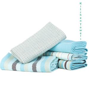 Toallas de cocina de algodón a precio barato del proveedor indio Diseño a rayas Tejido 100% algodón Cheque y toalla de cocina a rayas - Product Image 1