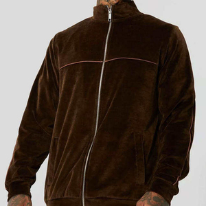 Men's Winter Eco-Friendly Velvet Tracksuit with Zipper Fly Hoodie & <b>Trouser</b>-Windproof Breathable 100% Polyester - Product Image 4