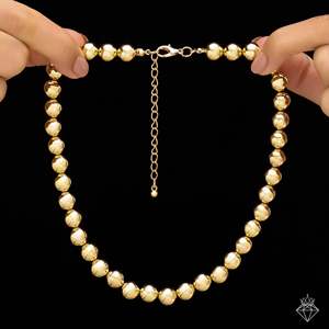 Accesorio de moda para collar con cuentas antideslustre y dorado con chapado Premium - Product Image 3