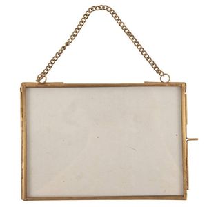 Rectangular Copper Photo Frame With Rope Hanging Horizontal Design - Product Image 3
