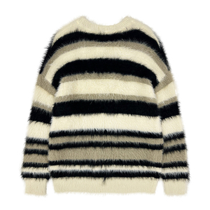 Suéter de mohair de alta calidad, jersey de invierno cálido, suéter de mohair colorido, suéter de mohair de punto jacquard afelpado. - Product Image 2