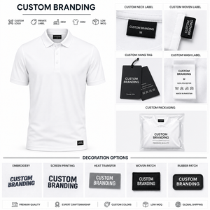 Polo de golf personnalisé pour homme, respirant, anti-humidité, performance sportive, OEM ODM, marque privée, vente en gros, vêtements de golf pour homme - Product Image 6
