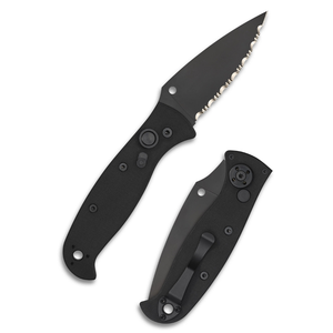 Cuchillos Plegables de Hoja Plateada de Alta Calidad con Mango Antideslizante Negro, Diseño Compacto y Portátil para Camping, Senderismo y Uso Diario - Product Image 2