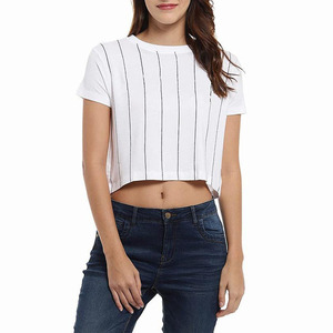 Wholesale High Quality New Custom Design Women Crop <b>Top</b> T Shirts Breathable Low Price Women Crop <b>Top</b> T Shirt - Product Image 3