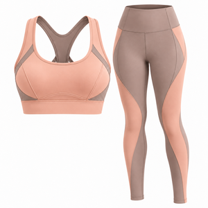 Conjunto de Yoga de 6 Piezas a Cuadros para Mujer, Ropa Deportiva con Cierre, Ajustada, Transpirable, para Atletas Femeninas - Product Image 3