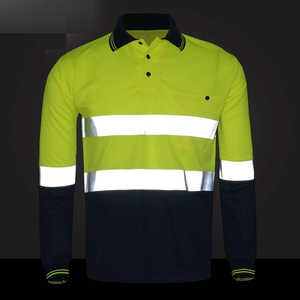 Camiseta Polo de Seguridad Reflectante de Manga Larga de Alta Calidad, Venta al Por Mayor de Fábrica, Ropa de Trabajo de Alta Visibilidad - Product Image 3