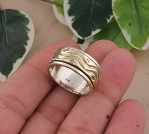 แหวนเงินแท้ 925 ลายดาวคลาสสิก แหวนเงินมินิมอลลิสต์ลายมิลเกรน แหวนแต่งงานสำหรับผู้หญิง ขายส่ง - Product Image 4