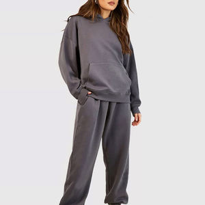 Chándal de Otoño Invierno para Mujer, Color Liso, Personalizable, 100% Algodón, Traje Deportivo Informal para Adultos - Product Image 6