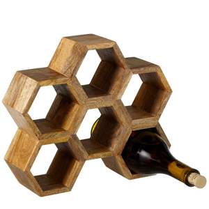 Estante de vino de madera vintage, mueble tradicional para botellas, para exhibir en el hogar, bar, cocina o bodega - Product Image 6