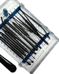 Kit de Cirugía Oral Periodontal Microquirúrgica, Juego de Instrumentos Quirúrgicos Dentales, Portaagujas, Pinzas, Tijeras, Elevador de Periósteo - Product Image 6