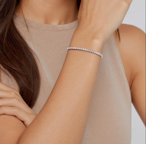 Bracelet tennis en diamants de laboratoire taille ronde 4,01 CTW 7 pouces Or rose 9 carats - Product Image 5
