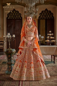 Rivaayat House Presents Plus Size Princess Casual Ball Gown Floor-Length 100% Silk Bridesmaid <b>Lehenga</b> Choli - Product Image 2