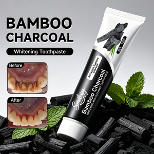 <span class=keywords><strong>Pasta</strong></span> <span class=keywords><strong>Dental</strong></span> Blanqueadora de Dientes con Menta, Carbón de Bambú Activado Natural y Flúor, Ingredientes Herbales, Marca Privada OEM - Product Image 2