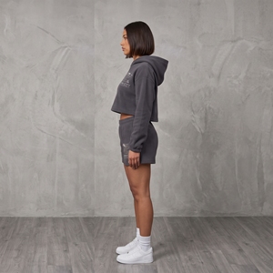 <b>Twin</b> City Women's Fleece Hoodie Shorts <b>Set</b> Glitter Print Rhinestone Casual Two Piece Outfit Regular Fit All Seasons - Product Image 5