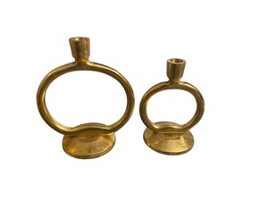UNICORN HANDICRAFTS <b>Brass</b> Ring <b>Candlestick</b> Holder Set Home Decoration Durable Metal Design Eco-friendly Handmade Easter - Product Image 3