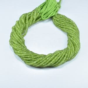 ลูกปัดเพอริดอทสีเขียวธรรมชาติทรงรอนเดลเหลี่ยมเพชรพลอย ขนาด 3.5 มม. ลูกปัดเพอริดอททำมือสำหรับทำเครื่องประดับ ขายส่งจำนวนมาก - Product Image 2