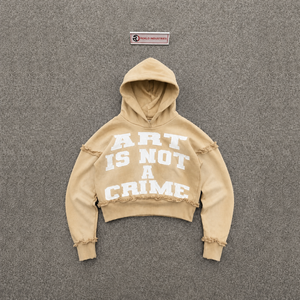 Sudadera con Capucha Beige de Peso Pesado, Calidad Premium, Uso Diario, 100% Algodón Suave, Manga Regular, Estampado Frontal, Juvenil - Product Image 5