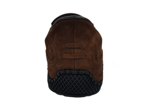 Mocasines Cómodos de Gamuza Marrón Tabaco, Punta Redonda, Sin Cordones, Suela de Goma Transpirable, Color Sólido, Decoración Metálica, Para Todas las Temporadas - Product Image 2