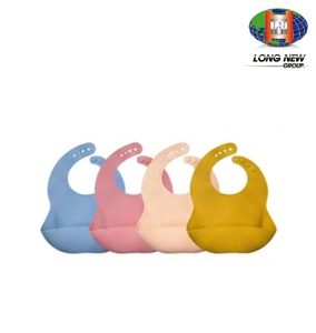 LONGNEW Bavoir d'alimentation pour bébé réutilisable en plastique PP |   Bavoir imperméable facile à nettoyer pour bébés et tout-petits - Product Image 1