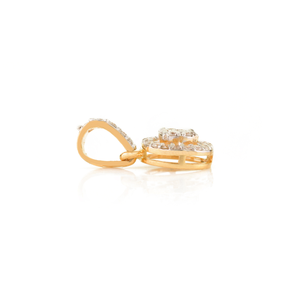 18K <b>Solid</b> Yellow <b>Gold</b> Round Chunky Charm <b>Pendant</b> - Product Image 6