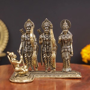 Estatua de Ram Darbar Ji de Bronce, Artesanía Metálica, Diseño Personalizado de Lujo de Radhe Enterprises, Hecha a Mano, Tradicional, para Mesa - Product Image 3