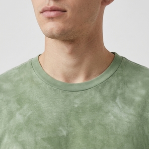 T-shirt pour homme avec motif floral personnalisé, coton lourd lavé, manches courtes, vêtements décontractés d'été pour homme - Product Image 4