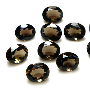 อัญมณีหลวม100% สโมคกี้ธรรมชาติรูปร่าง6X4MM รูปไข่ - Product Image 1