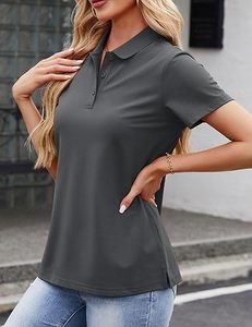 Polo de Golf de Secado Rápido para Mujer, Personalizable, Manga Corta, Transpirable, de Algodón, Cuello Personalizado, Ajuste para Mujer - Product Image 2