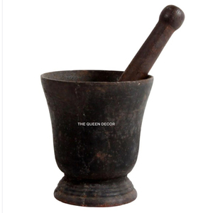 Mortero de aluminio para cocina, accesorio para moler hierbas, especias y ajo, herramienta para triturar, color dorado - Product Image 6