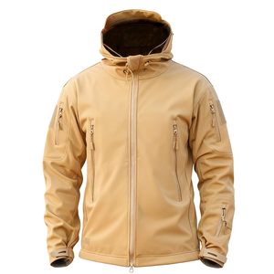 Veste softshell pour homme, coupe-vent personnalisée, imperméable, coupe-vent, avec revêtement chaud, veste à capuche en toile douce - Product Image 1