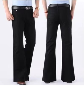 Pantalones Vaqueros Acampanados para Hombre, Delgados, Estilo Vintage, Azules, Años 80, Estilo Cowboy - Product Image 2