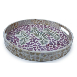 Refined Design Mother of Pearl Inlay Serving Tray Handcrafted Decorative Platter for Stylish <b>Table</b> <b>Storage</b> - Product Image 2