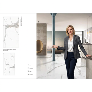 Dalle en céramique porcelaine effet bois, 900x1800mm, finition brillante, épaisseur 9mm |   Carrelage mural et de sol antidérapant aspect marbre de qualité supérieure - Product Image 5