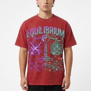T-shirts pour hommes personnalisés en gros, 230 g/m², 100 % coton, coupe oversize, manches courtes, style vintage, délavé à l'acide, pour l'été - Product Image 1