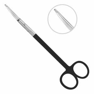 Tijeras Quirúrgicas Curvas Serradas de Acero Inoxidable Kaye Facelift Supercut (Negras) de 5.75" (14.5cm) para Supercut - Product Image 1