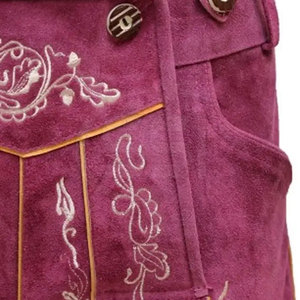 Men's Solid Casual Lederhosen Shorts with Button Fly and Eco-Friendly Design for Festival and Party Events - Product Image 4