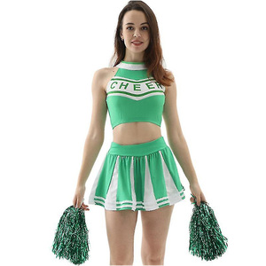 Uniforme de cheerleading personnalisé imprimé en polyester, impression par transfert thermique, vente en gros, uniforme de cheerleader à manches courtes pour adultes et filles - Product Image 5