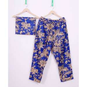 Robe de nuit pour femme, faite à la main, imprimé floral, 100% coton, col rond, ensemble pyjama en pur coton doux, cadeau pour demoiselle d'honneur, pyjama pour femme - Product Image 4