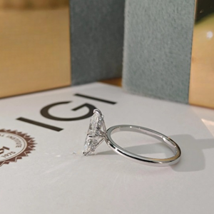 3 Carat MArquise Cut Diamond Bridal <b>Set</b> IGI Certified Engagement <b>Ring</b> with Wedding Band in 14K Yellow <b>Gold</b> - Product Image 4