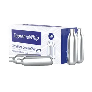 Wholesale Factory Direct Supply Best Quality 50 Pack SupremeWhip 8.2g Cream Chargers Canister for Dessert Making