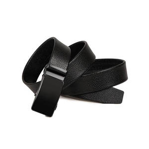 Cinturón de Cuero Vacuno Sólido con Hebilla Rectangular de Cierre Automático, Estilo Formal, Duradero, Moldeado en una Sola Pieza, 3.3 cm de Ancho - Product Image 5