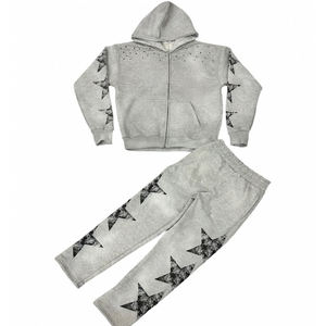 Conjunto Deportivo Personalizado para Adultos, Sudadera con Cremallera y Pantalones Deportivos, Felpa de Algodón, Ropa Deportiva Estampada, Traje de Entrenamiento, OEM al por Mayor - Product Image 6