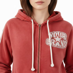 Ensemble survêtement jogging homme grande taille, coupe ample, avec strass, personnalisé, délavé à l'acide, par sublimation, comprenant sweat à capuche court et pantalon de survêtement, style streetwear, OEM ODM - Product Image 6