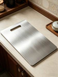 Planche à découper en acier inoxydable, améliorée pour une hygiène de niveau chirurgical, de qualité alimentaire, non poreuse, antirouille. - Product Image 2
