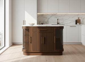 Mueble de Cocina Tipo Isla con Sillas de Bar Doradas Ajustables, Muebles para el Hogar de Calidad de Exportación Hechos a Mano, Venta al Por Mayor - Product Image 5