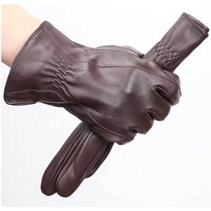 Latest Design Leather Touch Screen Thermal Winter <b>Driving</b> <b>Gloves</b> in Solid Color Waterproof Driver Safety Daily Use <b>Gloves</b> - Product Image 3
