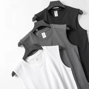 เสื้อกล้ามออกกำลังกายผ้าฝ้าย 100% สั่งทำโลโก้ได้ตามต้องการ ขายส่ง เสื้อกล้ามโอเวอร์ไซส์เรียบง่ายสำหรับผู้ชาย เสื้อกล้ามระบายอากาศได้ดี - Product Image 2